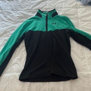 Under Armour small pullover. Mint Green and black. Great jacket for running.